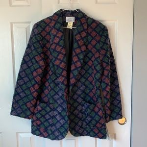 NWT vintage blazer joyce diamond pattern vintage size 16